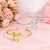 2Pcs 2 Colors 304 Stainless Steel Cuff Bangles BJEW-GO0001-20-3