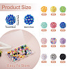  96Pcs 12 Colors Resin Rhinestone Beads RESI-TA0002-29-11
