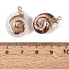 Electroplate Natural Spiral Shell Pendants SSHEL-Q100-34G-3