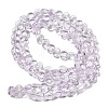 Baking Paint Transparent Glass Beads Strands DGLA-A08-T8mm-KD08-2
