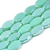 Electroplate Glass Beads Strands EGLA-Q125-009D-1