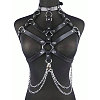 Black PU Leather Chest Harness Belts FS-WG16471-01-1