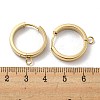 201 Stainless Steel Huggie Hoop Earrings Findings STAS-A167-01V-G-3