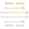 8Pcs 6 Styles Brass Spring Ring Clasps and Lobster Claw Clasps FIND-PH01443-7