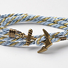 Two Loops Polyester Cord Wrap Bracelets BJEW-M193-14-2