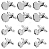 16Pcs 4 Styles 304 Stainless Steel Cuff Button STAS-SC0008-91-1