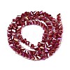 Electroplate Opaque Glass Beads Strands GLAA-N022-4mm-15-3