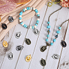 60Pcs 5 Colors Tibetan Style Alloy Hat Pendants FIND-SC0010-86-4
