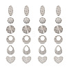 24Pcs 6 Style 304 & 201 Stainless Steel Pendants STAS-TA0004-79-2