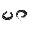 Ion Plating(IP) 304 Stainless Steel Curb Chains Hoop Earrings for Women EJEW-G293-06EB-2