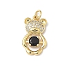 Brass Micro Pave Cubic Zirconia Pendants KK-Q068-04C-1