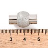 304 Stainless Steel Textured Magnetic Clasps with Glue-in Ends STAS-G008-1-3