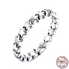 Anti-Tarnish Star Rhodium Plated 925 Sterling Silver Finger Rings RJEW-FF0003-07-19mm-6