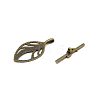 Zinc Alloy Toggle Clasps PALLOY-WH0001-13-2