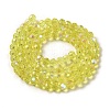 Electroplate Transparent Glass Beads Strands EGLA-A035-T6mm-L03-2