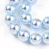 Baking Paint Pearlized Glass Pearl Bead Strands HY-N002-8mm-A05-4