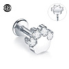 G23 Titanium Micro Pave Clear Cubic Zirconia Cartilage Earrings WG0DE3D-16-1