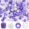 120Pcs 4 Styles ABS Plastic Imitation Pearl European Beads FIND-SC0019-27A-1