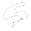 2Pcs 2 Colors 304 Stainless Steel Slider Necklace Makings AJEW-JB01261-2