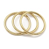 3Pcs PVD Vacuum Plating 202 Stainless Steel Plain Ring Bangle Sets BJEW-M317-15G-1