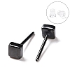 Hypoallergenic Bioceramics Zirconia Ceramic Square Stud Earrings EJEW-Z023-07C-1