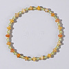 Beach Vacation Style Natuarl Prehnite & Red Aventurine Jade Beaded Stretch Bracelet Women RO9590-3-1