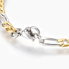 304 Stainless Steel Figaro Chain Bracelets BJEW-L636-08E-GP-2