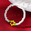 Bohemian Style Daisy Glass Seed Beaded Stretch Rings for Women DC7593-3