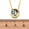 Brass Pave Cubic Zirconia Birth Stone Constellation Pendant Cable Chain Necklaces LS-NJEW-D334-01G-06-5