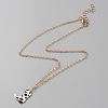 Cowboy Theme Enamel Pendant Necklace with Cable Chains NJEW-WH0013-17B-1