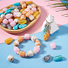 60Pcs 6 Colors Opaque Acrylic Beads OACR-TA0004-96-7