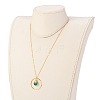 Teardrop Glass Beads Pendant Necklaces NJEW-JN03205-04-5