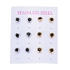304 Stainless Steel Stud Earrings EJEW-L251-B03-2