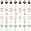 100Pcs 4 Colors Alloy Pendants ENAM-SC0007-88-1