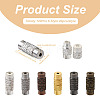 Kissitty 120Sets 6 Styles Column Brass Screw Clasps KK-KS0001-22-12