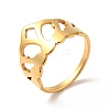Ion Plating(IP) 201 Stainless Steel Crown Thick Finger Ring for Women RJEW-G266-38G-3