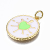 Brass Enamel Pendants KK-S362-013-NR-3