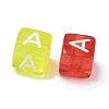 Spray Painted Transparent Acrylic Beads MACR-K365-07A-2