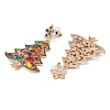 Christmas Tree Alloy Colorful Rhinestone Dangle Stud Earrings for Women EJEW-L203-10KCG-2
