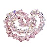 Baking Paint Electroplate Transparent Glass Beads Strands EGLA-Q136-03A-08-2