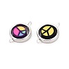 Polymer Clay Beads with CCB Plastic Frame Connector Charms CLAY-T022-35M-07-2
