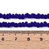 Frosted Transparent Glass Beads Strands GLAA-N016-4mm-03-4