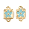 Brass Enamel Connector Charms KK-H078-03A-G02-1