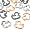 12Pcs 3 Colors Alloy Spring Gate Rings FIND-TA0010-06-2