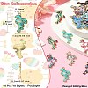 40Pcs 10 Styles Printed Alloy Pendants FIND-CJ0001-96-8