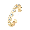 Brass Cuff Bangles for Women BJEW-C140-33G-4