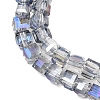 Electroplate Glass Beads Strands EGLA-D018-4x4mm-18-4