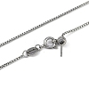 304 Stainless Steel Box chain Necklaces NJEW-H042-09P-2