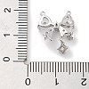 Brass Micro Pave Clear Cubic Zirconia Pendants ZIRC-L104-009P-3