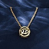 Brass Pave Cubic Zirconia Birth Stone Constellation Pendant Cable Chain Necklaces LS-NJEW-D334-01G-12-2